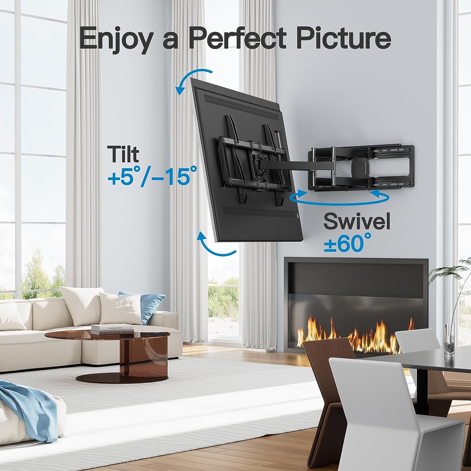 Full Motion TV Wall Mount For 50