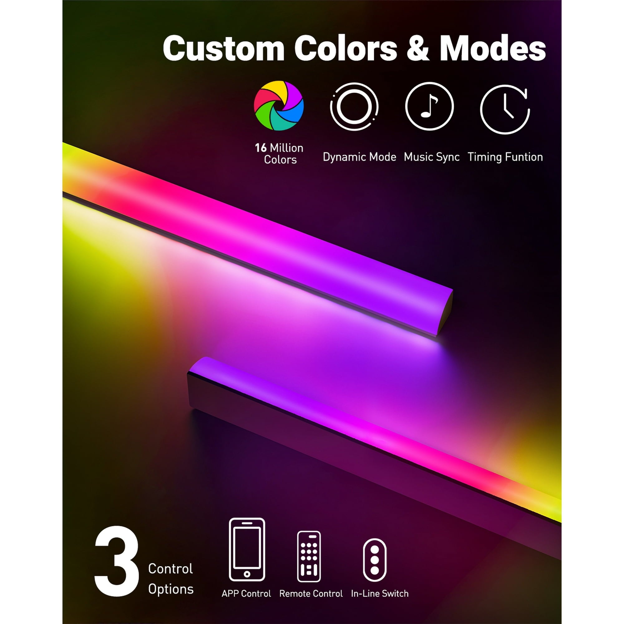 PERLESMITH Full Motion TV Wall Mount for 37-86″ TVs up to 132 lbs, Features RGB/LED Lights, Swivel, Tilt, Leveling, Extension, VESA Compatible 200x100-600x400mm, Fits 12 & 16 on Center Wood Stud Widths