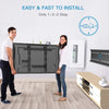PERLESMITH TV Wall Bracket for 26-65 inch Flat&Curved TV or Monitor up to 52 KG, Sturdy TV Bracket with Max VESA 400X400 mm