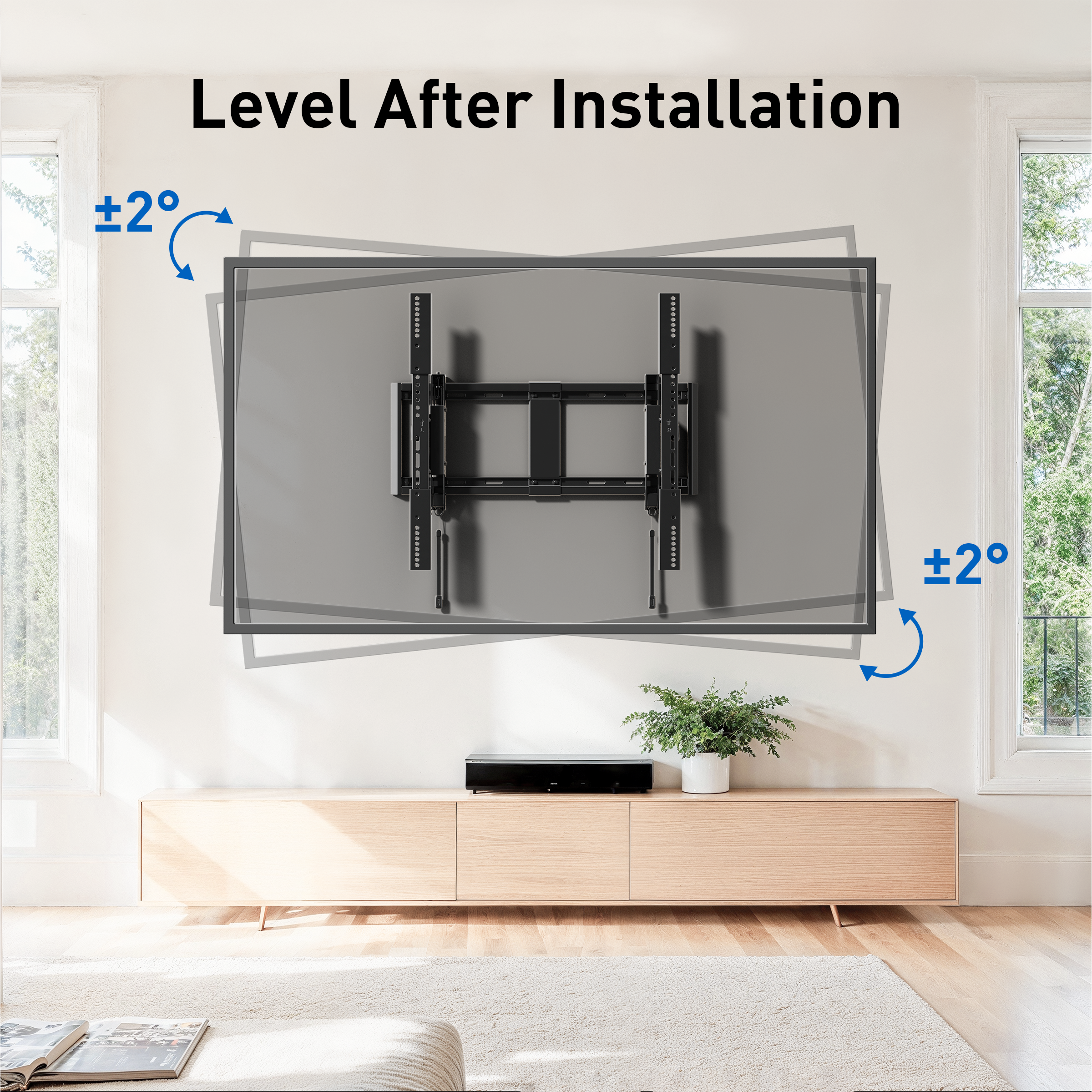 PERLESMITH Extend Tilt & Swivel, TV Wall Mount for 42-100″ TVs, Extension Leveling, Holds up to 160lbs, Fits 16