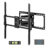 PERLESMITH Full Motion TV Wall Mount, Fits 42-100 Inch TVs, 160 lbs Capacity, Swivel Tilt Extension Leveling, VESA 200x100 to 600x600, Fits 12/16/24 Inch Wood Studs