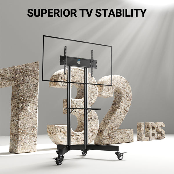 PERLESMITH Heavy Duty TV Cart for 32" To 86" TVs