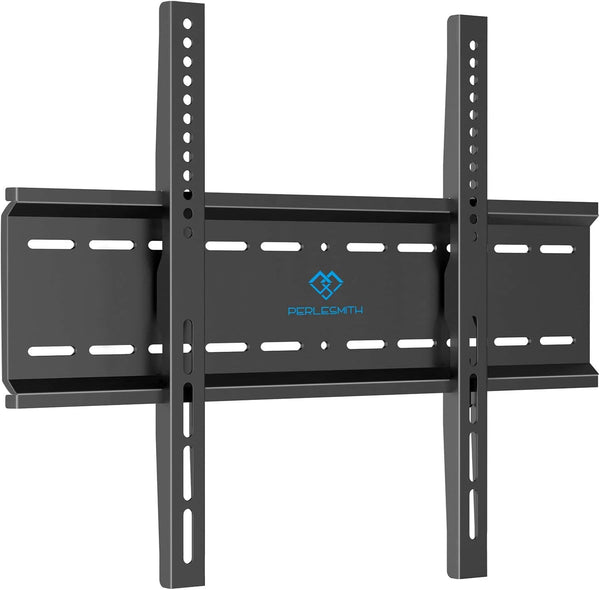 PERLESMITH Fixed TV Wall Mount Bracket, Low Profile Design for Most 26-60 inch LED LCD OLED-4K Flat Screen TVs up to 115lb, Ultra Slim Fixed TV Mount with Max VESA 400x400mm Fits 16 inch Wood Stud