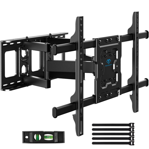 PERLESMITH Full Motion TV Wall Mount Bracket for 37 to 86 inch TVs , Holds up to 132 lbs, PSLFK10