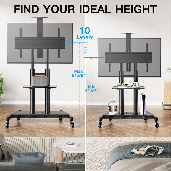 Heavy Duty TV Cart For 55" To 90" TVs