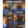 PERLESMITH Full Motion TV Wall Mount for 37-86″ TVs up to 132 lbs, Features RGB/LED Lights, Swivel, Tilt, Leveling, Extension, VESA Compatible 200x100-600x400mm, Fits 12 & 16 on Center Wood Stud Widths