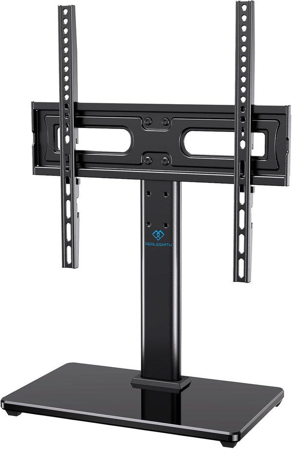 PERLESMITH Universal TV Stand Legs for 32-65 inch TVs, Table Top TV Stand up to 88 lbs, Height Adjustable Television TV Mount, Universal TV Leg Base for Living Room & Bedroom (32-65 Inch with Swivel)