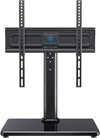 PERLESMITH Universal Swivel TV Stand for 24-60 inch TVs up to 99 lbs, 12 Height Adjustable Table Top TV Stand, TV Base Stand with Tempered Glass Base, Max VESA 400x400mm, PSTVS33
