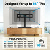 PERLESMITH Swivel Universal TV Stand Mount for 32-86 Inch LCD OLED Flat/Curved Screen TVs up to 99lbs-Height Adjustable Table Top TV Stand/Base with Tempered Glass Base&Wire Management,VESA 600x400mm
