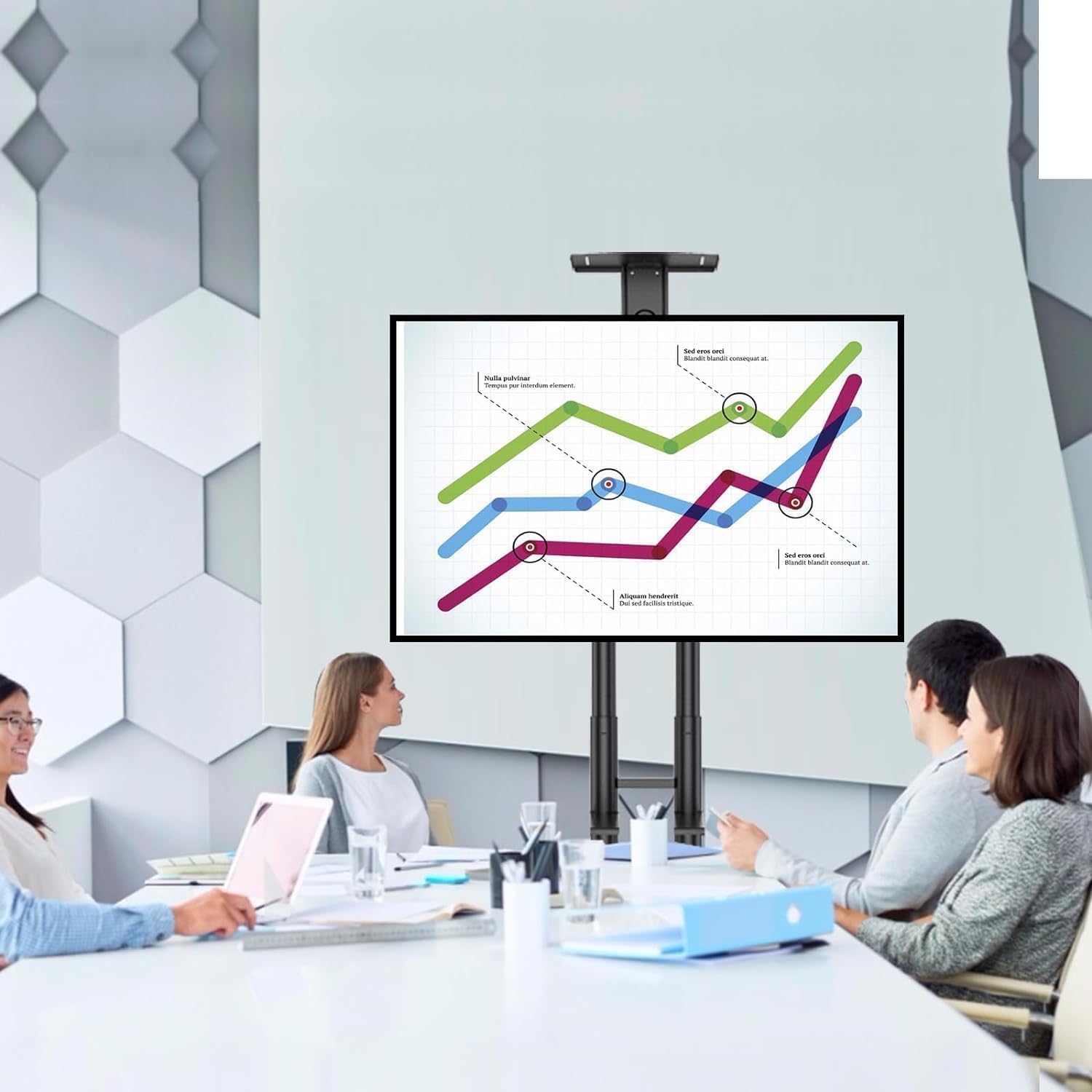 PERLESMITH Rolling TV Stand with Wheels for 32-85 Inch LCD LED 4K Flat Screen TVs, Tilt Mobile TV Cart with Shelf Holds Up to 100 lbs, Height Adjustable Floor TV Stand Max VESA 600x400mm- PSTVMC05