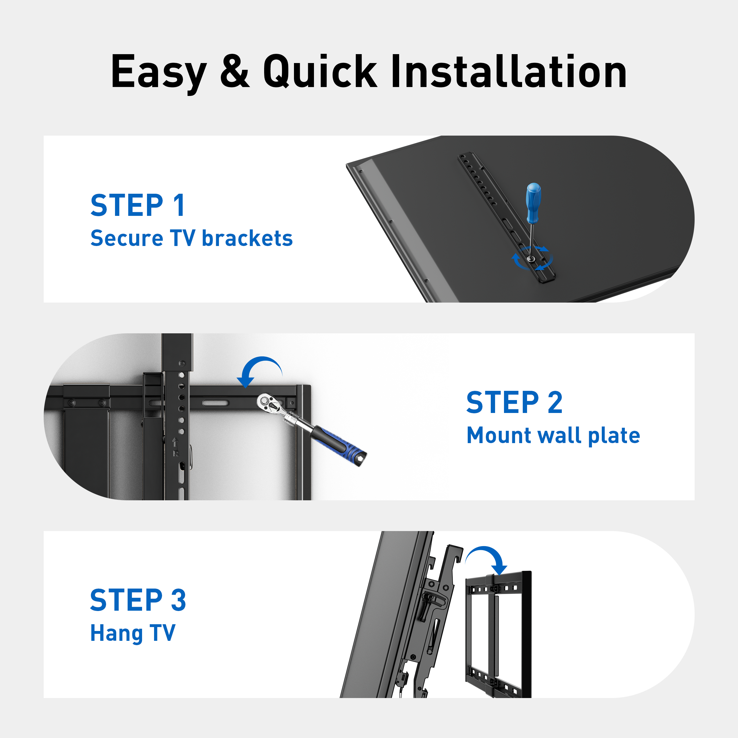 PERLESMITH Extend Tilt & Swivel, TV Wall Mount for 42-100″ TVs, Extension Leveling, Holds up to 160lbs, Fits 16