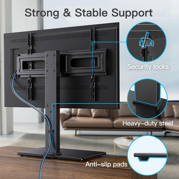 Swivel Tabletop TV Stand For 37" to 75" TVs