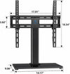 PERLESMITH Universal TV Stand Legs for 24-60 inch TVs to 88lbs with Mount, -/+30° swivel, Height adjustable, Tempered glass base, Max VESA 400x400mm, Livingroom & Bedroom, PSTVS09