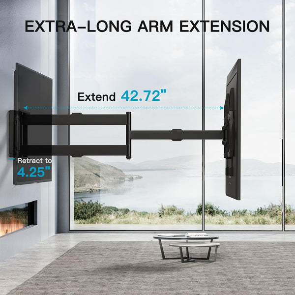 Full Motion TV Wall Mount For 37" To 84" TVs