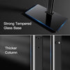 PERLESMITH Universal TV Stand Legs for 24-60 inch TVs to 88lbs with Mount, -/+30° swivel, Height adjustable, Tempered glass base, Max VESA 400x400mm, Livingroom & Bedroom, PSTVS09