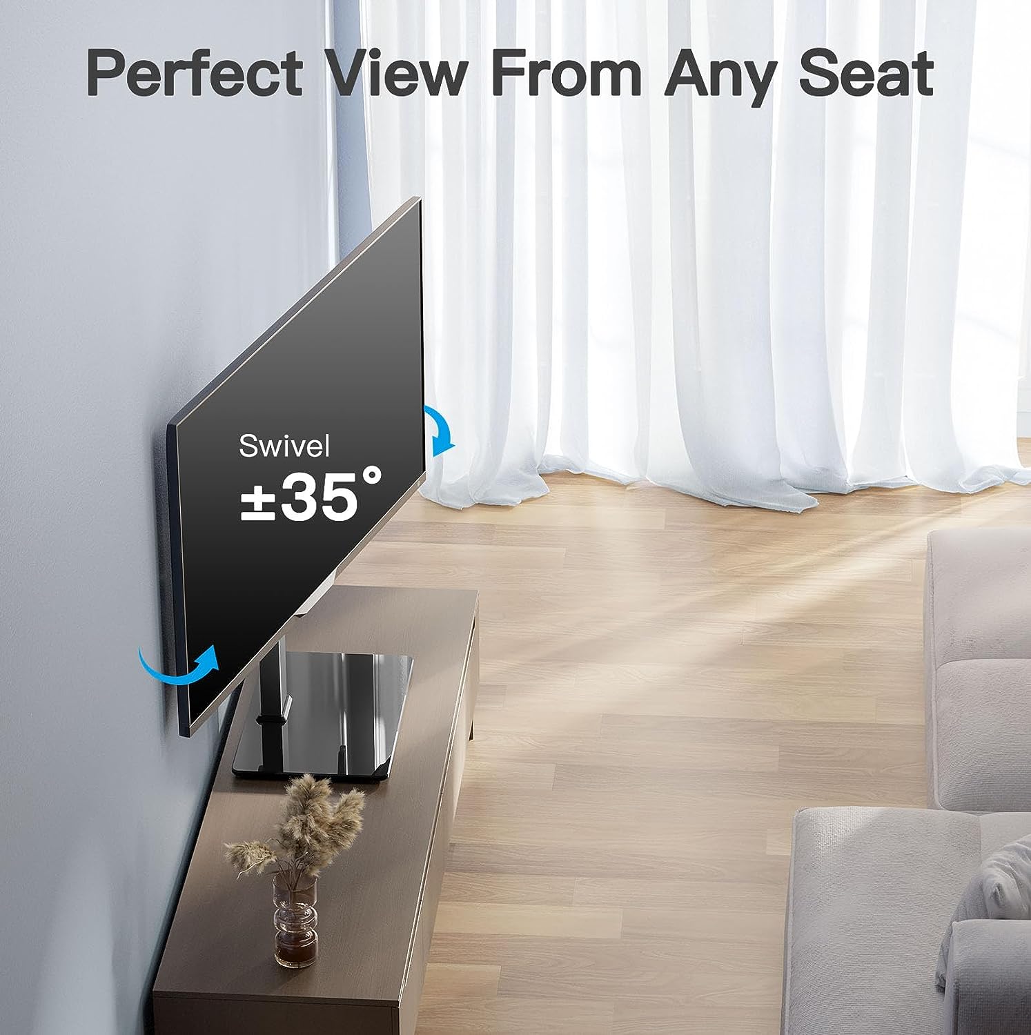 Swivel Tabletop TV Stand For 37
