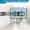 PERLESMITH Long Arm TV Wall Mount for 42-90 inch TVs, Full Motion TV Mount with 42.72 inch Extension Articulating Arm Swivel and Tilt, Max VESA 800x400mm, Holds up to 150 lbs, 16”,18”, 24” Studs