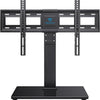 PERLESMITH Universal TV Stand Legs for 37-78 inch TVs to 99lbs with Mount, -/+30° swivel, 9 Height adjustable, Tempered glass base, Max VESA 600x400mm, Livingroom & Bedroom, PSTVS13