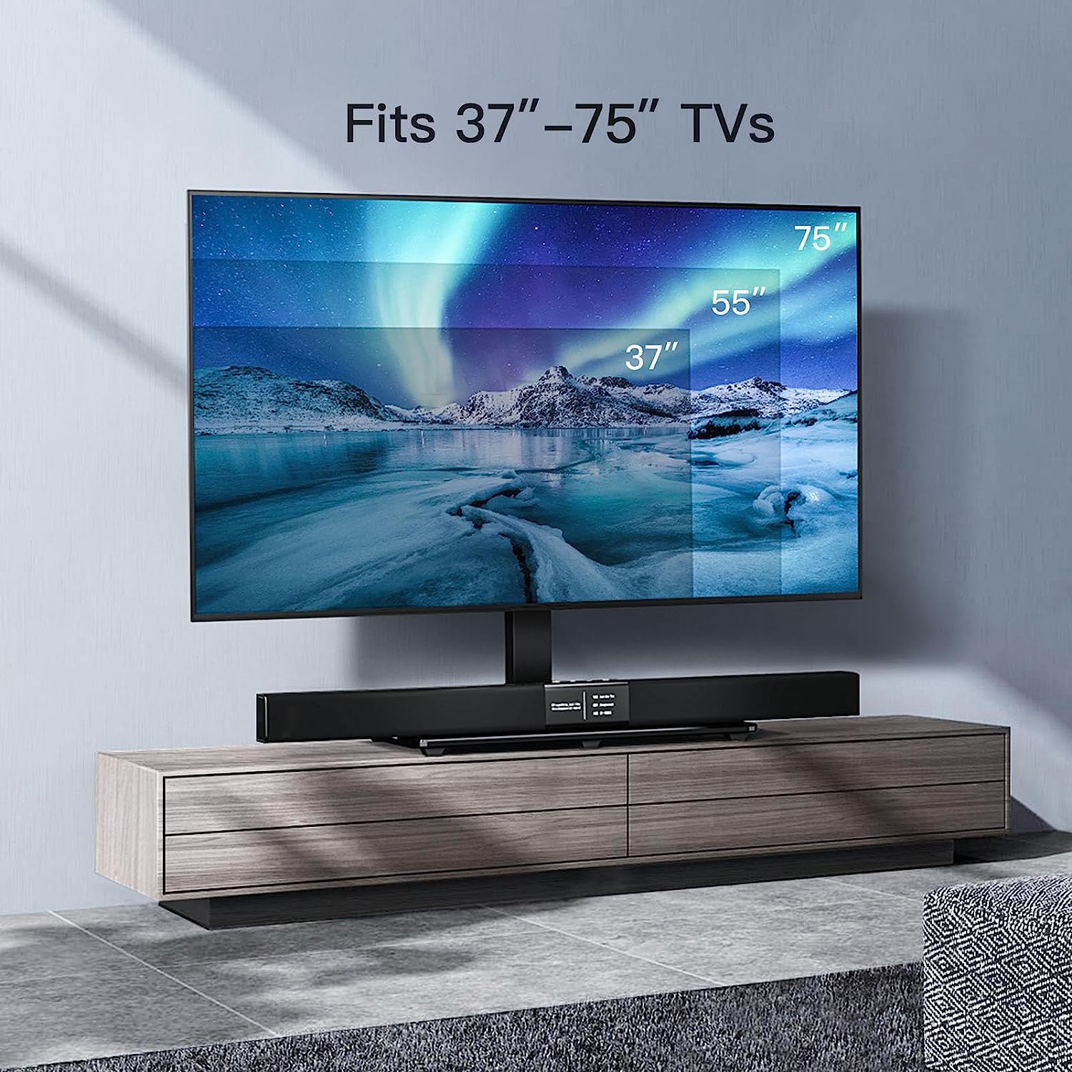 Swivel Tabletop TV Stand For 37