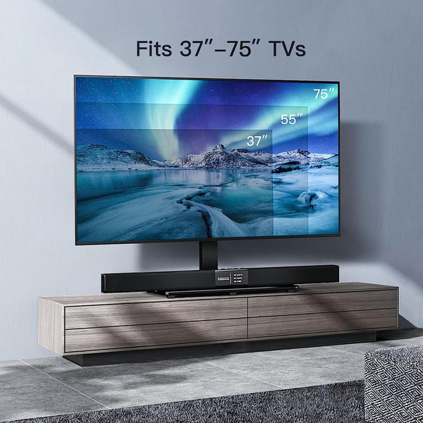 Swivel Tabletop TV Stand For 37" To 75" TVs