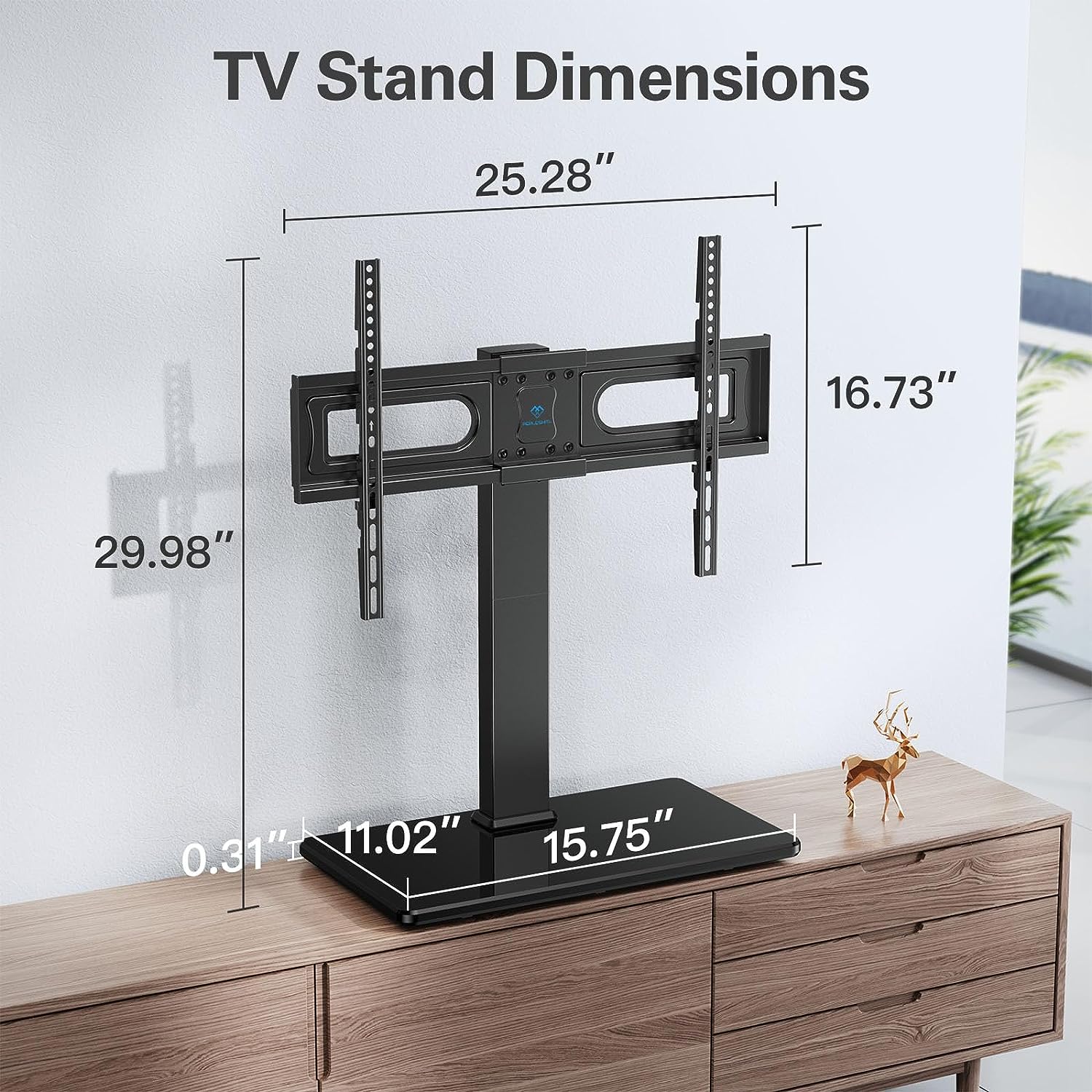 Swivel Tabletop TV Stand For 37