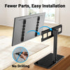 PERLESMITH Swivel Universal TV Stand Mount for 32-86 Inch LCD OLED Flat/Curved Screen TVs up to 99lbs-Height Adjustable Table Top TV Stand/Base with Tempered Glass Base&Wire Management,VESA 600x400mm