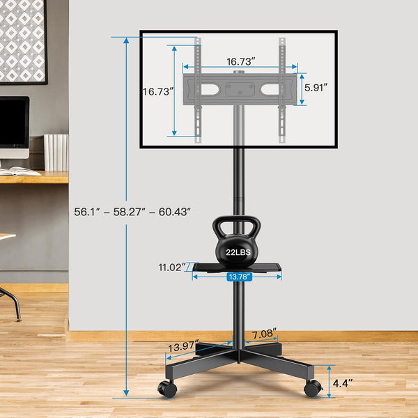 TV Cart For 23" To 60" TVs