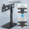PERLESMITH Universal TV Stand Legs for 37-78 inch TVs to 99lbs with Mount, -/+30° swivel, 9 Height adjustable, Tempered glass base, Max VESA 600x400mm, Livingroom & Bedroom, PSTVS13
