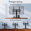 PERLESMITH Universal TV Stand Legs for 24-60 inch TVs to 88lbs with Mount, -/+30° swivel, Height adjustable, Tempered glass base, Max VESA 400x400mm, Livingroom & Bedroom, PSTVS09
