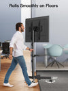 PERLESMITH Rolling TV Stand on Wheels for 23-65 Inch TVs,Tilt Mobile TV Cart Holds up to 99 lbs with Adjustable Height Shelf, Outdoor TV Stand for Bedroom Max VESA 400x400mm PSTVMC04