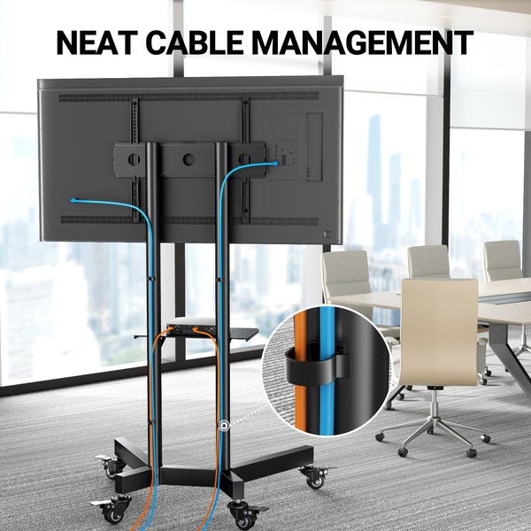 PERLESMITH Heavy Duty TV Cart for 32" To 86" TVs