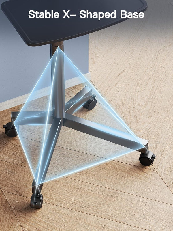 PERLESMITH Rolling TV Stand on Wheels for 23-65 Inch TVs,Tilt Mobile TV Cart Holds up to 99 lbs with Adjustable Height Shelf, Outdoor TV Stand for Bedroom Max VESA 400x400mm PSTVMC04