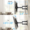 Perlesmith Full Motion TV Wall Mount Bracket for 26 to 60 inch TVs, Max VESA 400x400mm, Holds up to 70lbs, PSMFK18B