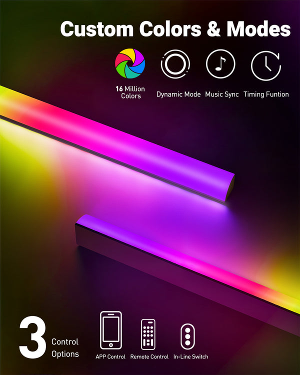 PERLESMITH Full Motion TV Wall Mount for 37-86″ TVs up to 132lbs. Features RGB/LED Lights, Swivel, Tilt, Leveling, Extension, VESA Compatible 200x100-600x400mm, Fits 12&16 On Center Wood Stud Widths