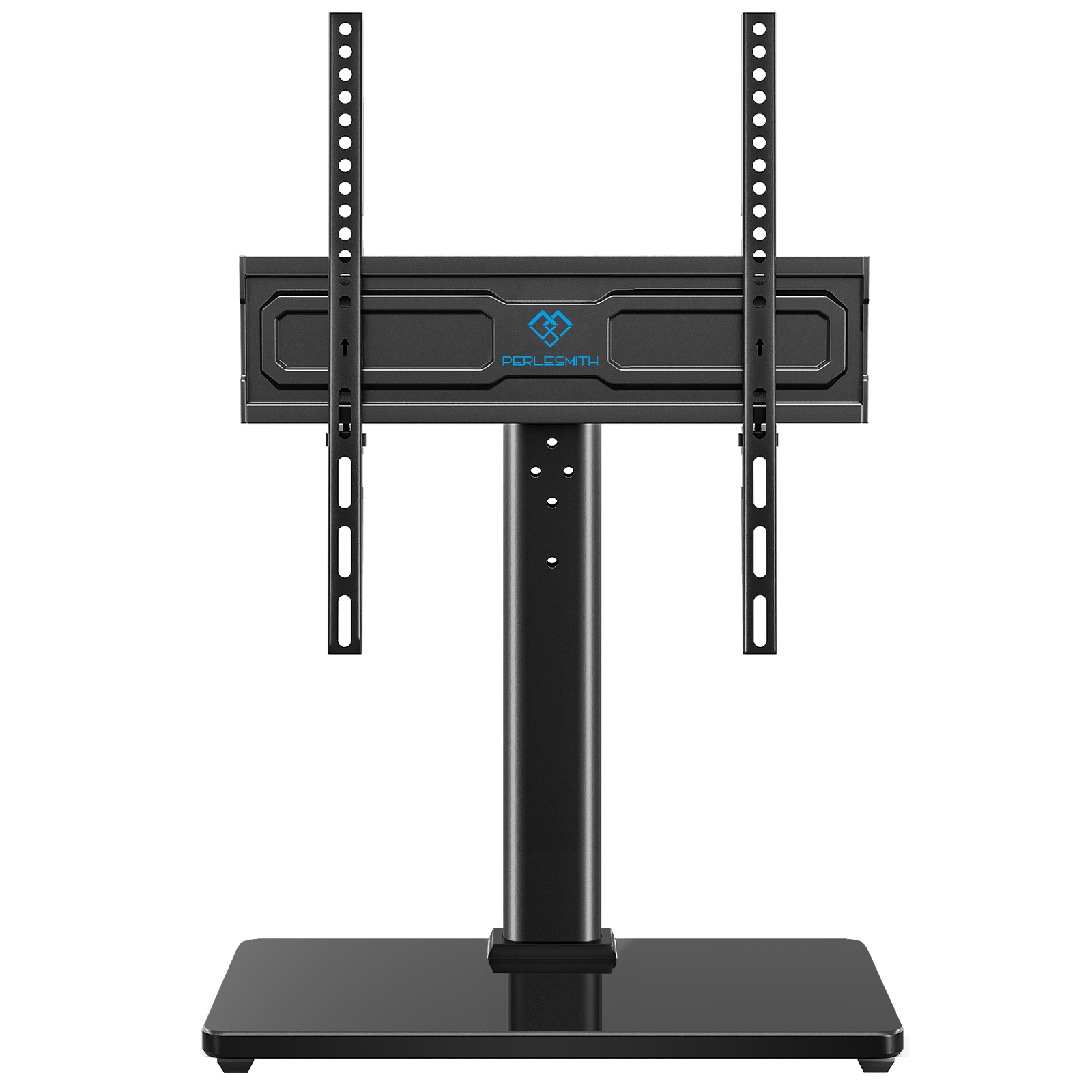 PERLESMITH Universal Swivel TV Stand for 24-60 inch TVs up to 99 lbs, 12 Height Adjustable Table Top TV Stand, TV Base Stand with Tempered Glass Base, Max VESA 400x400mm, PSTVS33
