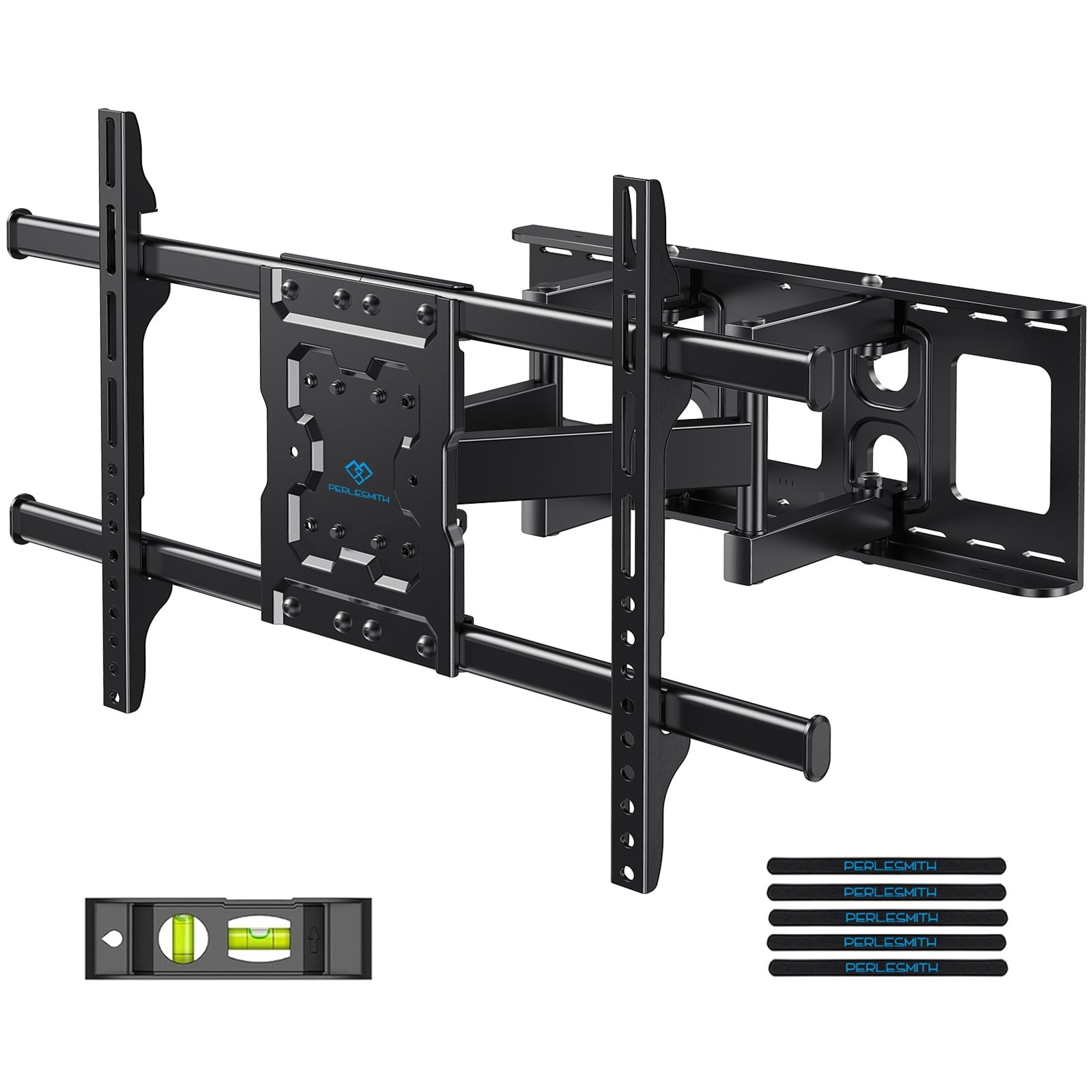 PERLESMITH Full Motion TV Wall Mount Bracket for 37 to 86 inch TVs , Holds up to 132 lbs, PSLFK10