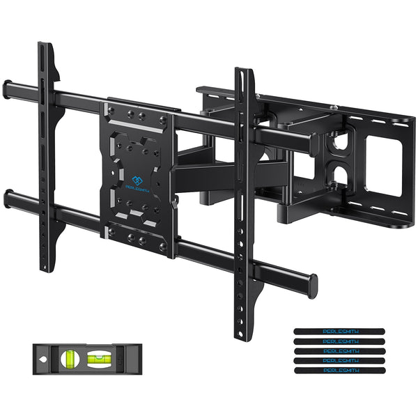PERLESMITH Full Motion TV Wall Mount Bracket for 37 to 86 inch TVs , Holds up to 132 lbs, PSLFK10