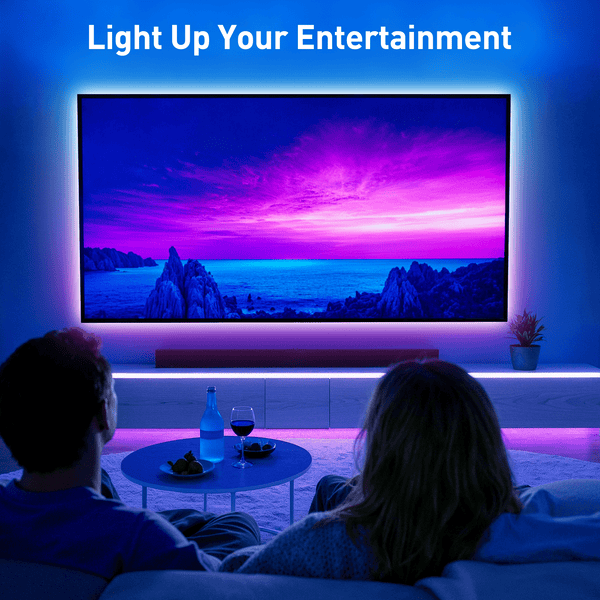 PERLESMITH Full Motion TV Wall Mount for 32-65″ TVs up to 88 lbs, Features RGB/LED Lights, Swivel, Tilt, Leveling, Extension, VESA Compatible 100x100-400x400mm, Fits 12 & 16 on Center Wood Stud Widths