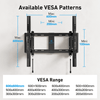 PERLESMITH Extend Tilt & Swivel, TV Wall Mount for 42-100″ TVs, Extension Leveling, Holds up to 160lbs, Fits 16"/24" on Center Stud Widths, UL Certified