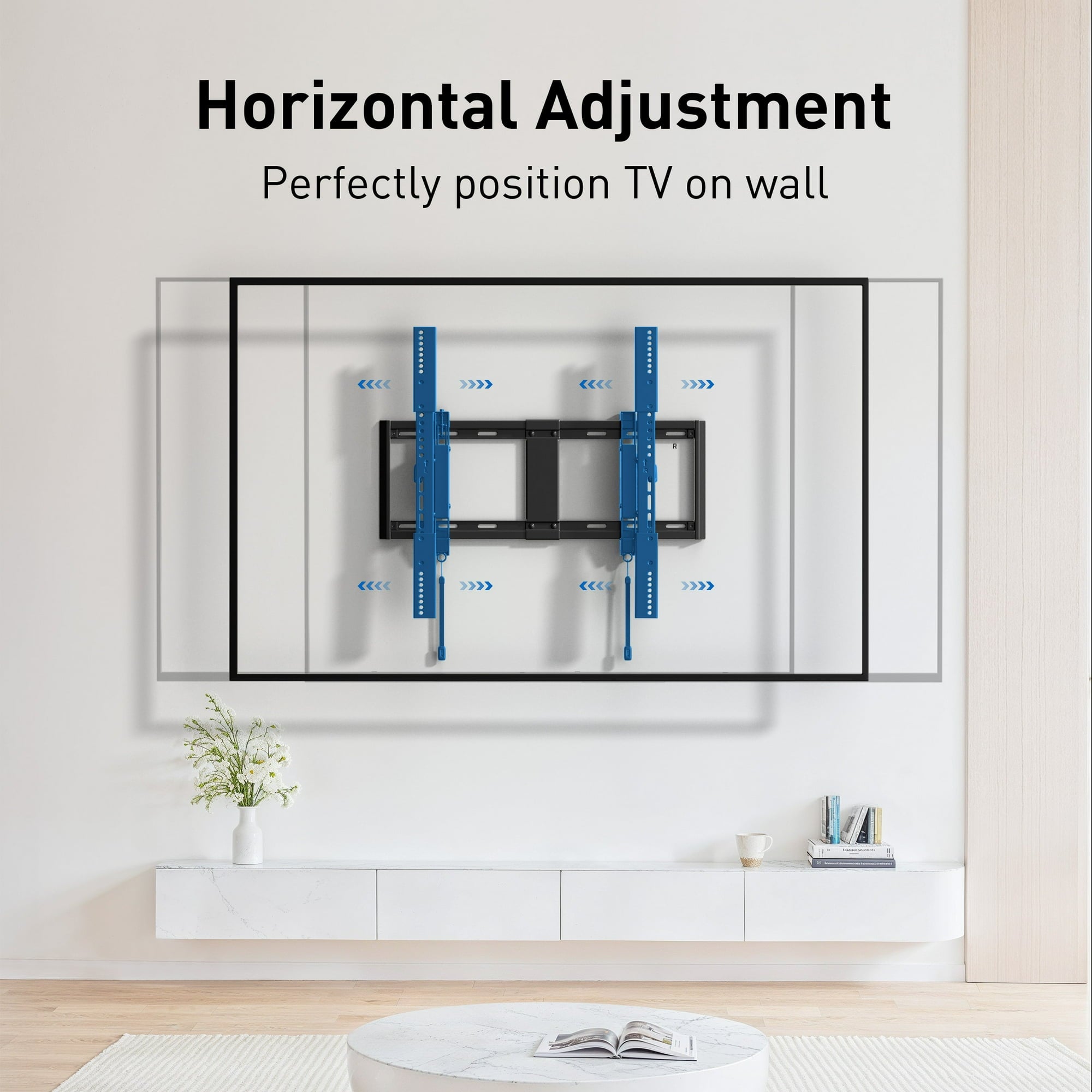 PERLESMITH Extend Tilt & Swivel, TV Wall Mount for 42-100″ TVs, Extension Leveling, Holds up to 160lbs, Fits 16