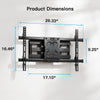 PERLESMITH Full Motion TV Wall Mount Bracket for 37 to 86 inch TVs , Holds up to 132 lbs, PSLFK10