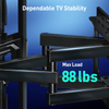 PERLESMITH Full Motion TV Wall Mount for 32-65″ TVs up to 88 lbs, Features RGB/LED Lights, Swivel, Tilt, Leveling, Extension, VESA Compatible 100x100-400x400mm, Fits 12 & 16 on Center Wood Stud Widths