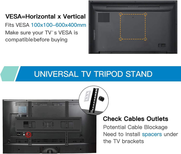 Portable Tripod TV Stand For 37" To 80" TVs