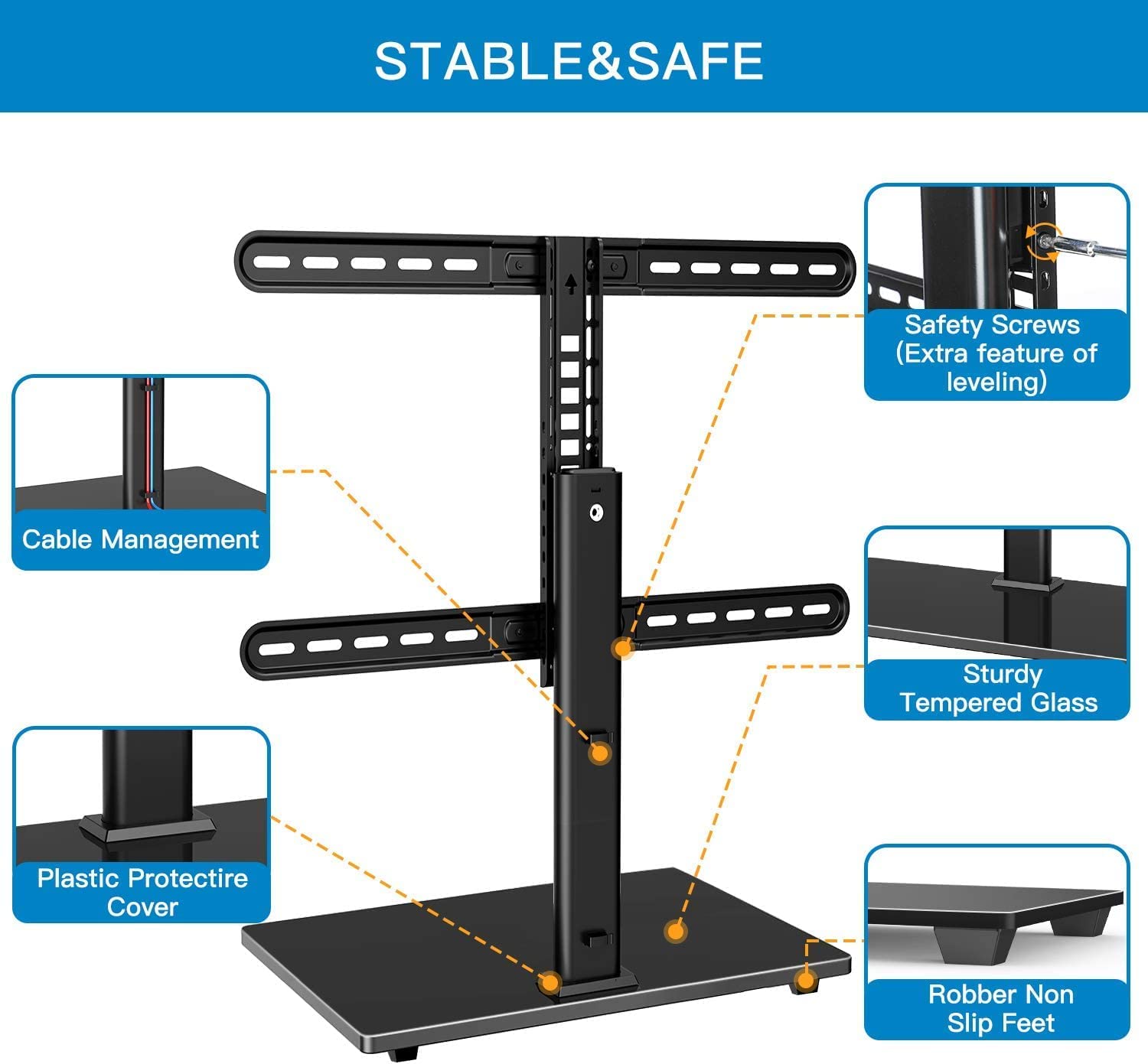 Swivel Tabletop TV Stand For 37