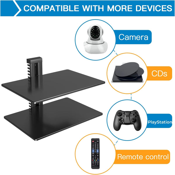 Wall Mounted AV Shelf (Set of 2)