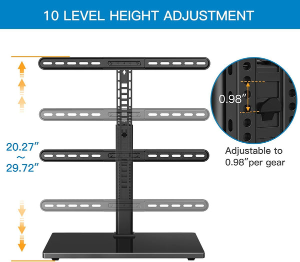 Swivel Tabletop TV Stand For 37" To 70" TVs