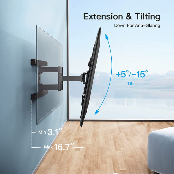 Full Motion TV Wall Mount For 37" To 80" TVs