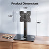 Swivel Tabletop TV Stand For 19" To 50" TVs
