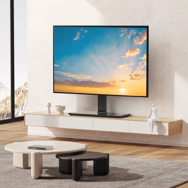 Swivel Tabletop TV Stand For 37" To 75" TVs
