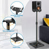 ADJUSTABLE HEIGHT 31.22" TO 46.18" SPEAKER STANDS FOR SMALL & SATELLITE SPEAKERS